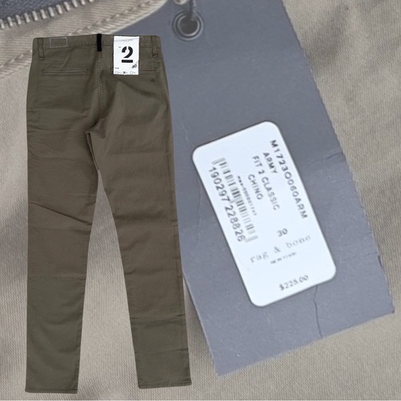 Rag & Bone Fit 2 Slim Chino Army Green - Picture 11 of 14